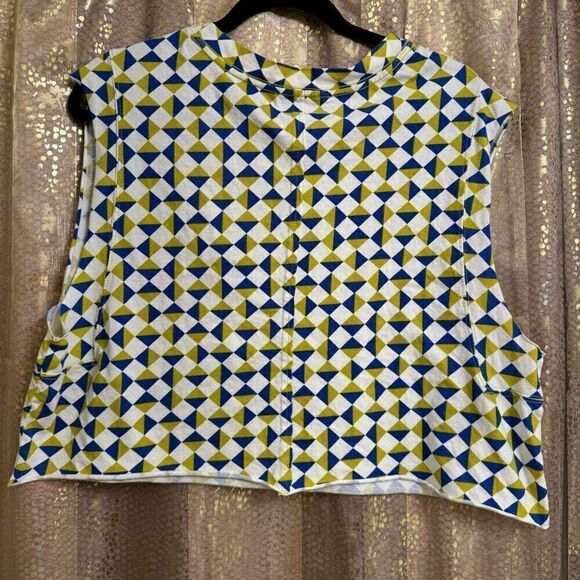 Free People Movement Inspire Geometric Green Blue‎ Printed Tank XS NWOT - Picture 2 of 10